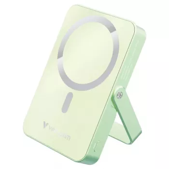 Verbatim Charge 'n' Go Batería externa inalámbrica magnética con soporte 10000mAh USB-C PD 3.0 Verde
