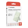 Verbatim Charge 'n' Go Batería externa inalámbrica magnética con soporte 10000mAh USB-C PD 3.0 Verde