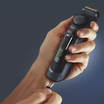 Rowenta Recortadora de barba TN3804E0 Virtuo inalámbrica 39 niveles de longitud Negra/Azul