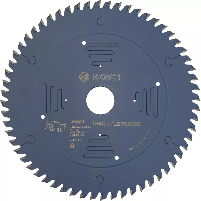 Bosch 2608642133 disco de sierra circular para laminado, 216 x 30 mm, 1,8/2,5 mm, HLTCG