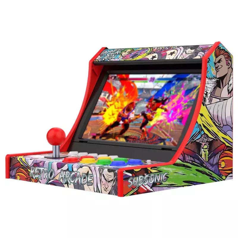 Subsonic Retro Arcade base de acoplamiento para Nintendo Switch, joystick arcade con 8 botones mecánicos, carga y juega