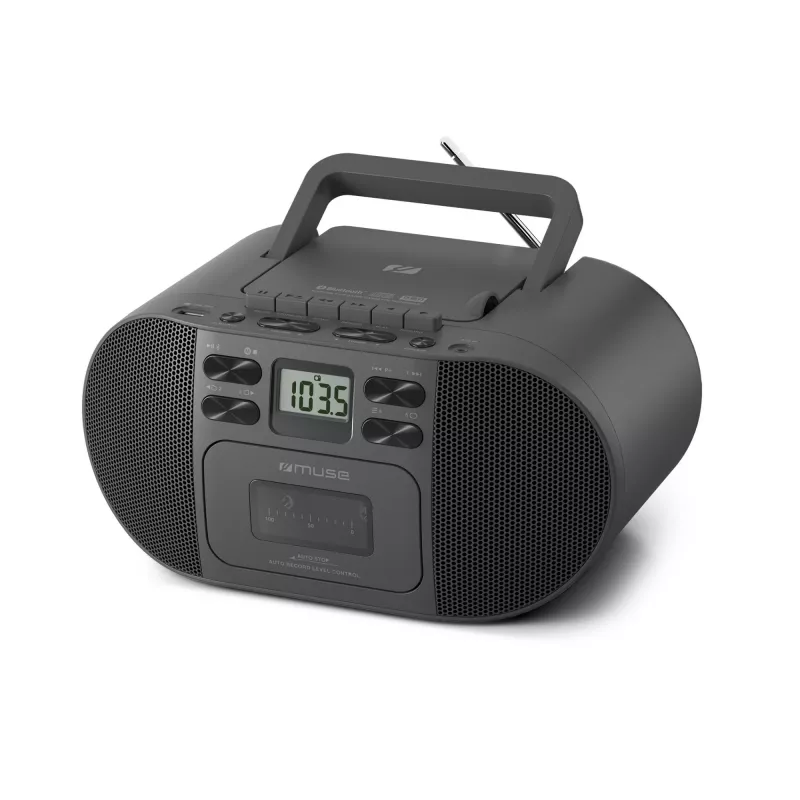 Muse M-188RDC Minicadena CD con Bluetooth, radio FM, USB, Negro