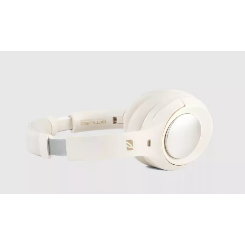 Muse M-295 ANCW Auriculares inalámbricos over-ear con cancelación activa de ruido, Blanco