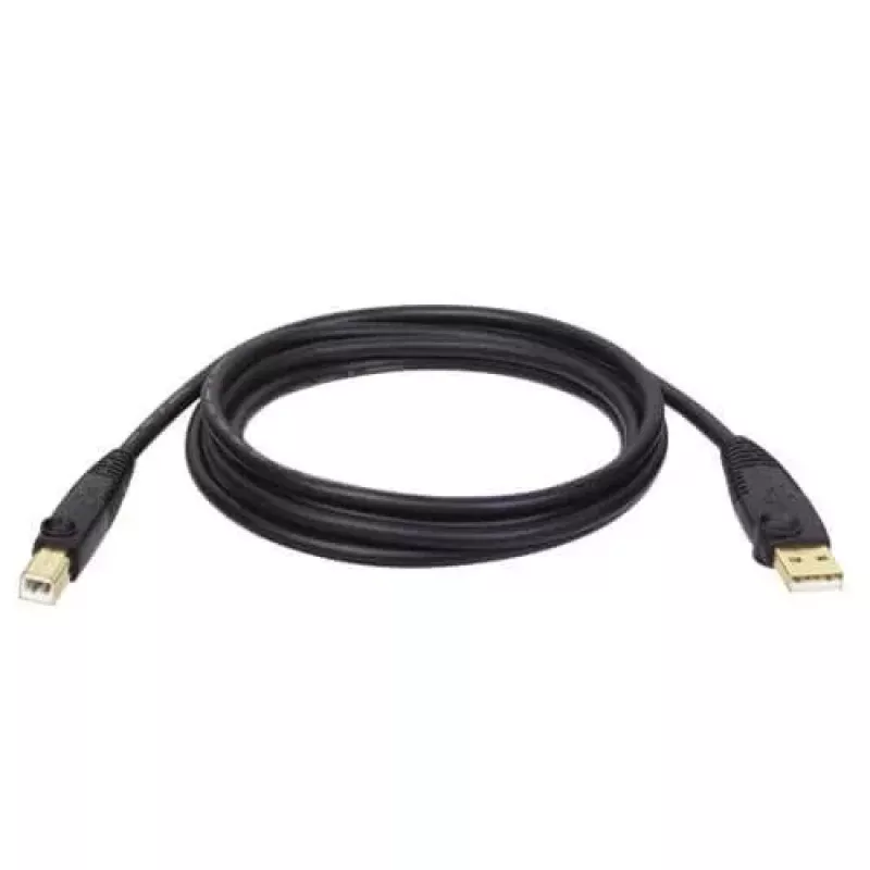 Tripp Lite U022-015 Cable de dispositivo USB 2.0 Hi-Speed A/B, apantallado, macho/macho, 15 ft (4.57 m), Negro