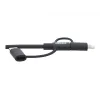 Eaton Tripp Lite Series Cable de sincronización/carga universal USB-A a Lightning, USB Micro-B y USB-C (M/3xM), certificado MFi, Negro, 1,8 m