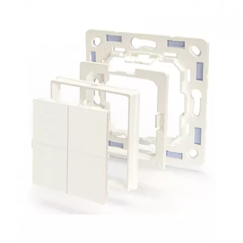Shelly Plug & Play BLU Wall Switch 4 Adaptador Legrand y Shelly Blanco