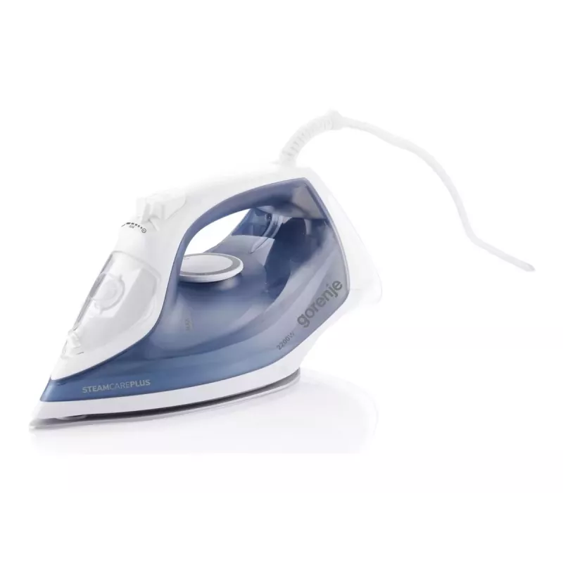 Gorenje SIK2200WB plancha de vapor, 2200W, depósito 450ml, suela cerámica, azul/blanco