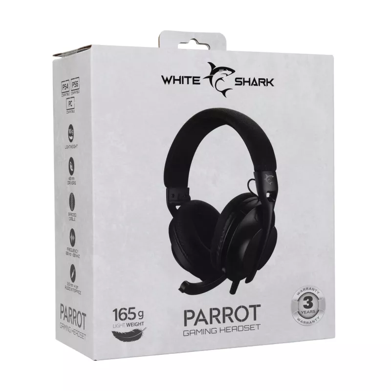 White Shark PARROT GH-2440 Auriculares Gaming Negros