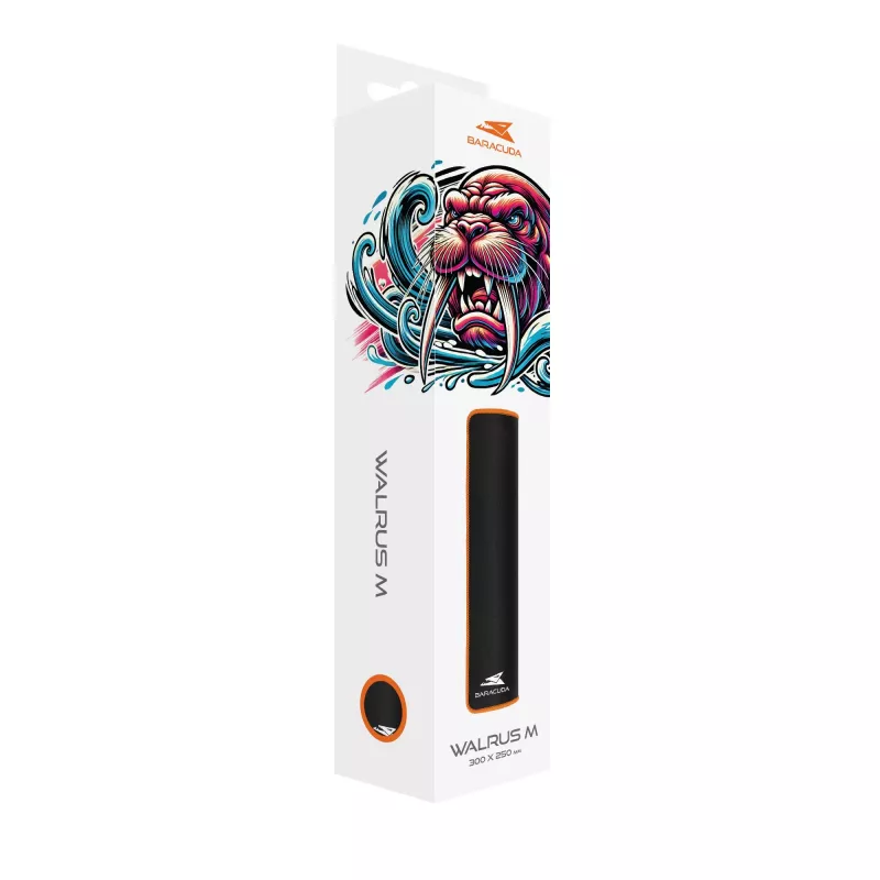 Baracuda WALRUS-M BGMP-081 alfombrilla gaming negra/naranja 300x250