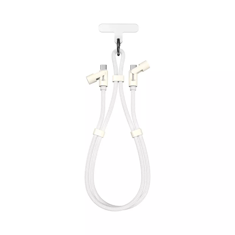 SBOX Lanyard White cable USB-C a USB-C 1,5 m blanco