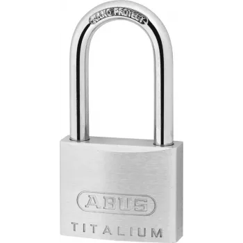 ABUS 64TI/40HB40 KD Candado Titalium, con llave igualada, arco alto, nivel de seguridad 5
