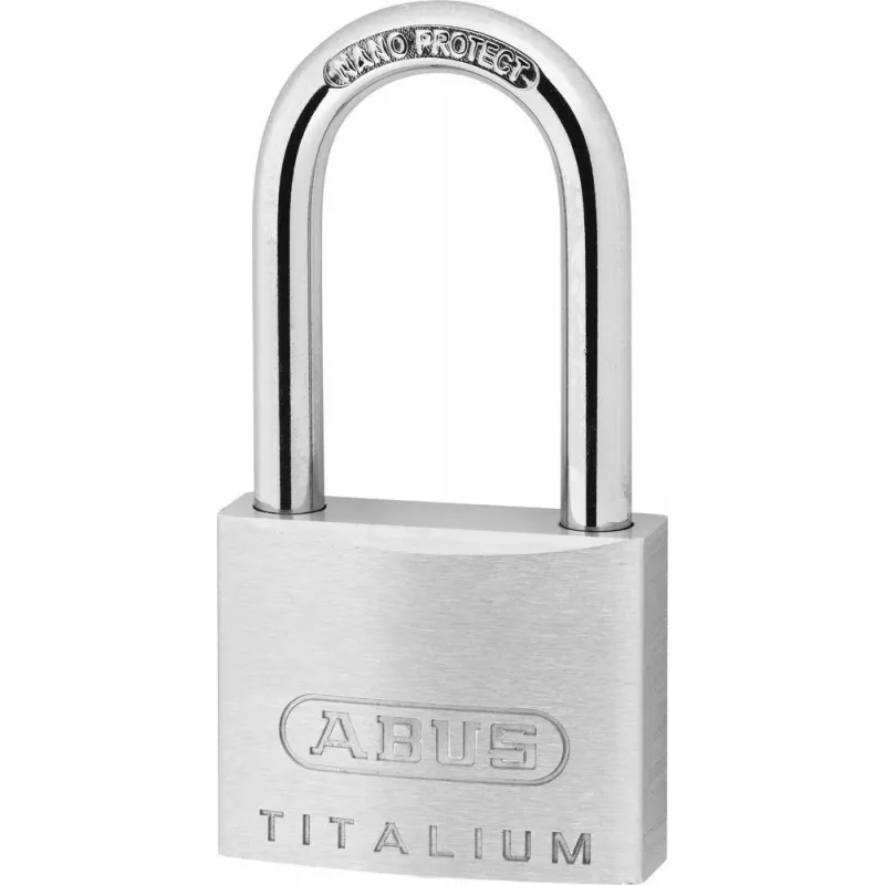 ABUS 64TI/40HB40 KD Candado Titalium, con llave igualada, arco alto, nivel de seguridad 5