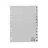 DURABLE Separadores de índice A4 1-12 PP cobertura completa gris