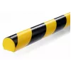 Durable S32R pasacables de suelo, PVC, negro/amarillo, redondeado, 1000 mm