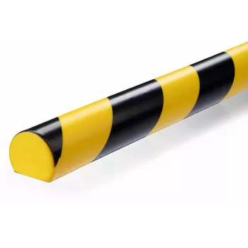 Durable S32R pasacables de suelo, PVC, negro/amarillo, redondeado, 1000 mm