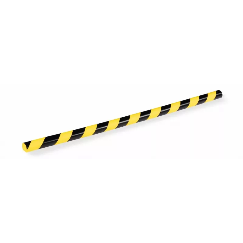 Durable S32R pasacables de suelo, PVC, negro/amarillo, redondeado, 1000 mm