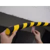 Durable S32R pasacables de suelo, PVC, negro/amarillo, redondeado, 1000 mm