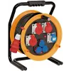 Brennenstuhl 1319110010 Alargador con carrete 40m H07RN-F 3G2.5 IP44 4x Schuko Negro/Naranja