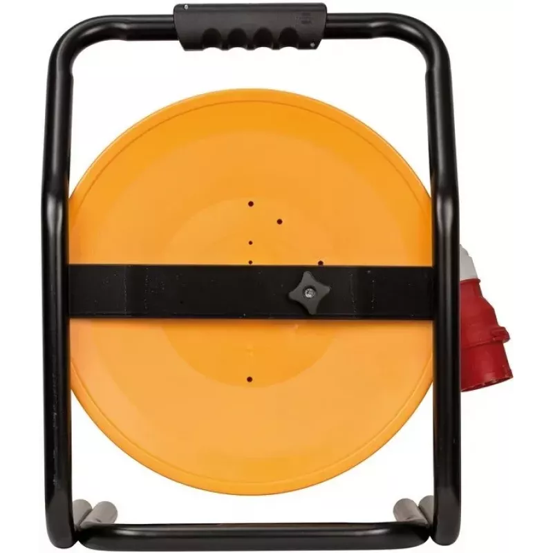 Brennenstuhl 1319110010 Alargador con carrete 40m H07RN-F 3G2.5 IP44 4x Schuko Negro/Naranja