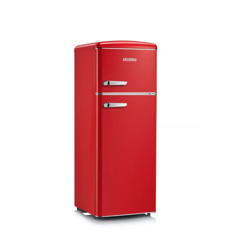 SEVERIN RKG 8930 Retro Red Frigorífico-congelador combinado, 208 L, clase energética E