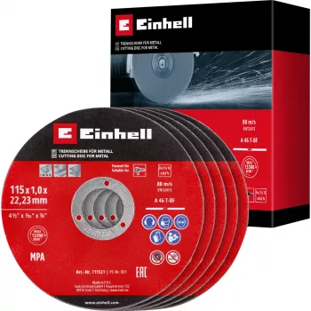EINHELL-KWB Disco de corte fino, Ø 115 x 1,0 mm, 5 unidades (para amoladora angular)