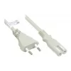 GoodConnections cable de alimentación euro conector macho euro Type-C (recto) a conector hembra C7/euro 8 (recto), gris, 0,75 mm², 5 m, Good Connections® (P0370-GR050)
