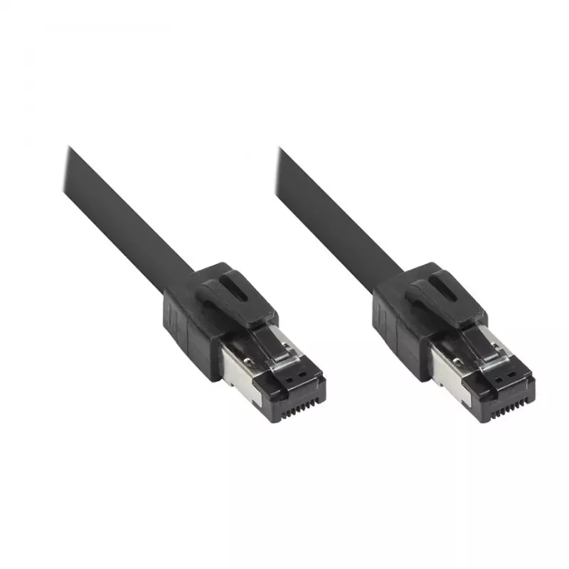 GoodConnections RNS® cable de red Cat.8.1 S/FTP, 0,5 m, negro, LSZH, 40 Gbit/s, 2000 MHz