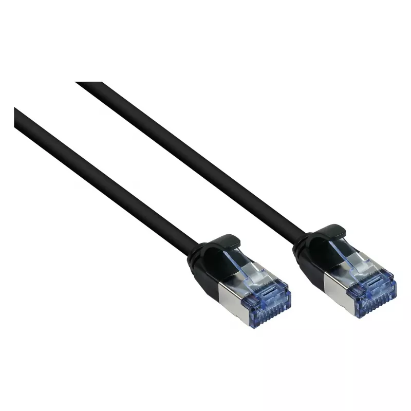 GoodConnections RNS® SlimLine Cable de red Cat.6A U/FTP, LSZH, 500MHz, Cobre, Negro, 2m