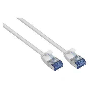 GoodConnections RNS Cable de red SlimLine, Cat.6A, U/FTP, PiMF, libre de halógenos (LSZH), 500MHz, Cobre, Blanco, 2m