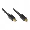 GoodConnections cable Mini DisplayPort 1.2, conector macho a conector macho, dorado, negro, 1 m