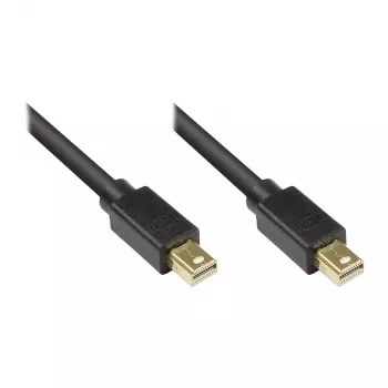 GoodConnections cable Mini DisplayPort 1.1, conector macho a conector macho, dorado, negro, 5 m