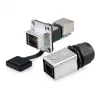 GoodConnections Industrial Connector S6 - conector macho sin poblar, hueco RJ45, metal, Good Connections®
