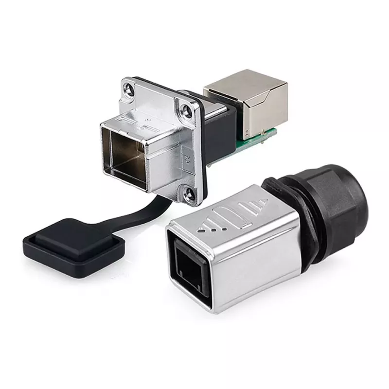 GoodConnections Industrial Connector S6 - conector macho sin poblar, hueco RJ45, metal, Good Connections®