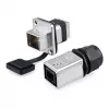 GoodConnections Industrial Connector S6 - conector macho sin poblar, hueco RJ45, metal, Good Connections®