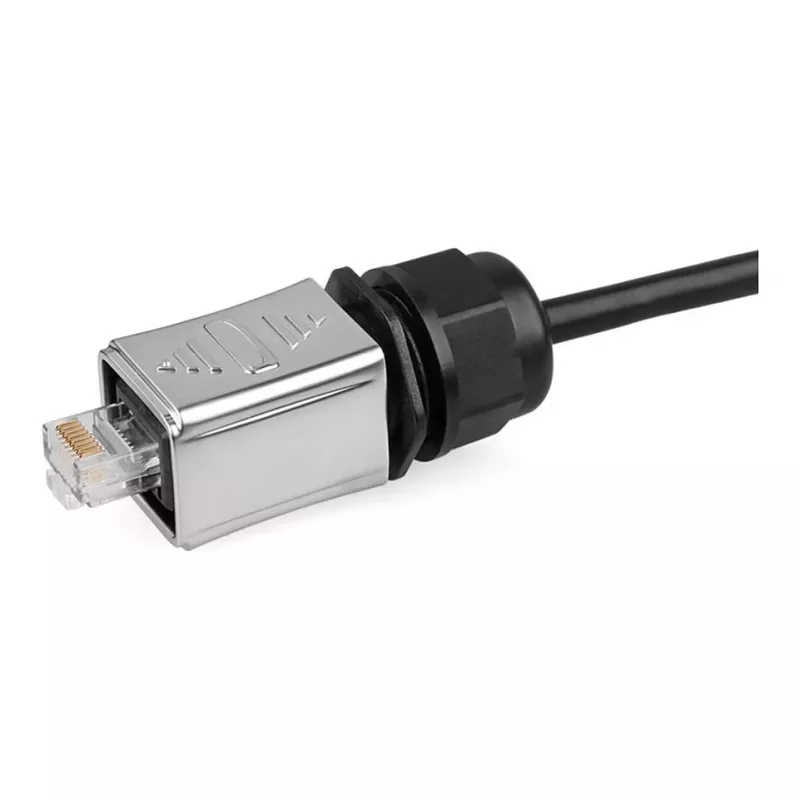 GoodConnections Industrial Connector S6 - conector macho sin poblar, hueco RJ45, metal, Good Connections®