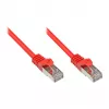 GoodConnections Alcasa cable de conexión Cat5e RJ-45, 0,15m, rojo, conectores chapados en oro