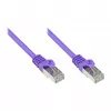 GoodConnections Alcasa cable de conexión RJ45, Cat5e, UTP, 0,15m, chapado en oro, violeta