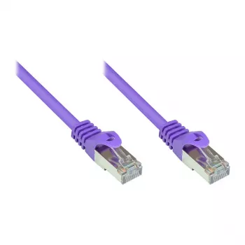 GoodConnections Alcasa cable de red RJ45, Cat5e, UTP, 0,15 m, dorado, violeta