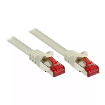 GoodConnections Alcasa cable de red RJ45, Cat6, S/FTP, 10 m, dorado, macho/macho
