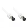 GoodConnections RNS® Cable de red Cat.8.1 S/FTP, PiMF, LSZH, 2000MHz, 40Gbit/s, Blanco, 0,5m