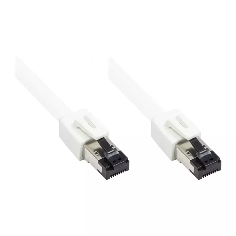 GoodConnections RNS® Cable de red Cat.8.1 S/FTP, PiMF, LSZH, 2000MHz, 40Gbit/s, Blanco, 0,5m