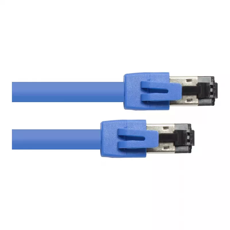 GoodConnections RNS® Cable de red Cat. 8.1, S/FTP, PiMF, LSZH, 2000MHz, 40Gbit/s, Azul, 0,5m