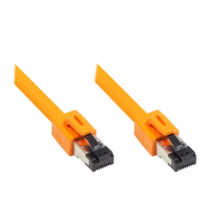 GoodConnections RNS® Cable de red Cat.8.1 S/FTP, LSZH, 2000MHz, 40Gbit/s, naranja, 1,5m