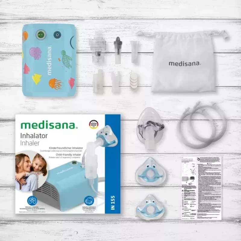 MEDISANA Inhalador IN 155 Nebulizador por compresor blanco/azul
