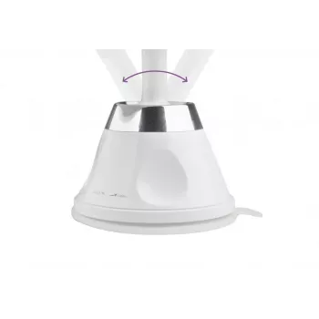 Medisana CM 850 Espejo de maquillaje LED con aumento 5x, LED luz de día, sensor táctil, giro 360°, plateado