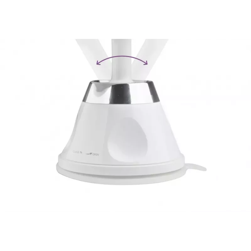 Medisana CM 850 Espejo de maquillaje LED con aumento 5x, LED luz de día, sensor táctil, giro 360°, plateado