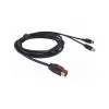 Equip Cable PoweredUSB 24V a conector macho Mini-DIN 3 pines 3,00m negro