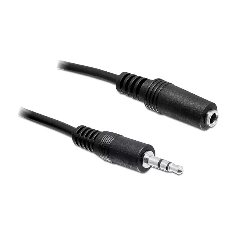 DELOCK Cable alargador de audio 3,5 mm jack conector macho a conector hembra 3 m negro