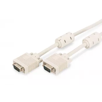DIGITUS Cable de conexión de monitor VGA 1,8 m Negro