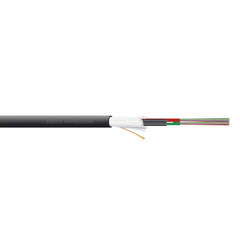 DIGITUS cable de instalación para interior/exterior A/I-DQ (ZN) BH 9/125µm OS2, 24 fibras, CPR Dca, LSZH
